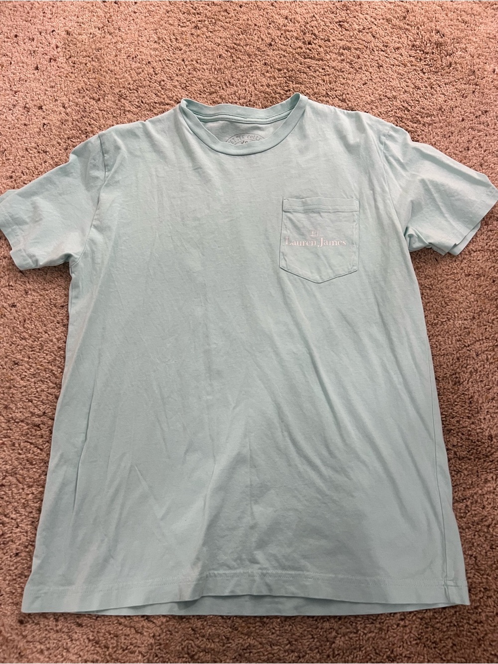 Lauren James Women’s Light Blue Crewneck Pocket T-Shirt